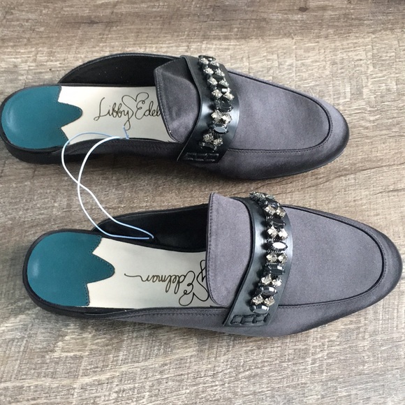Black With Gemstones Loafers / Mules Brand New-B7 - Picture 6 of 8